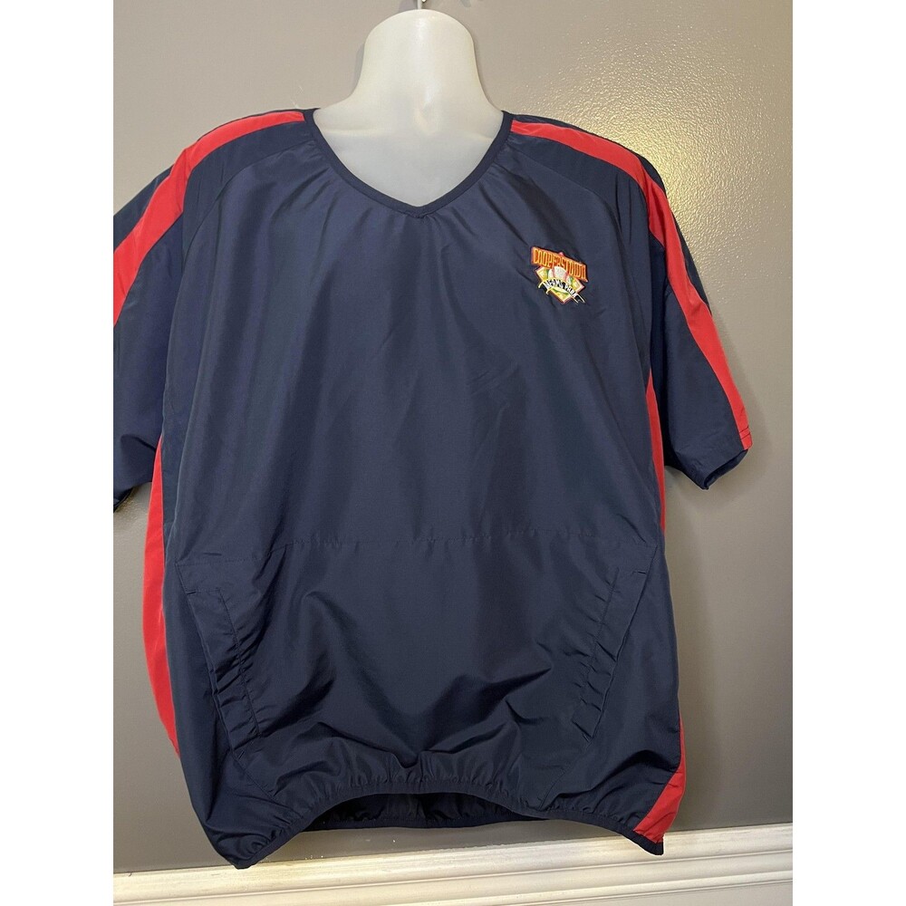 Cooperstown Dreams Park Jacket Mens Large Blue Baseball Pullover Windbreaker
